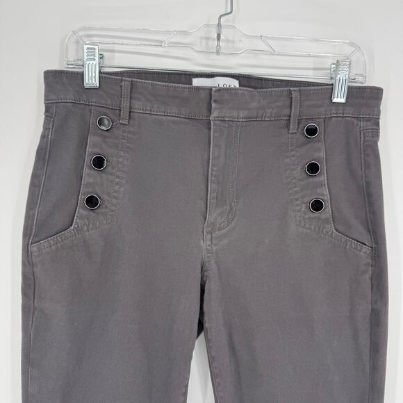 Loft Mid Rise Gray Skinny Pants Size 28/6 - Picture 3 of 9